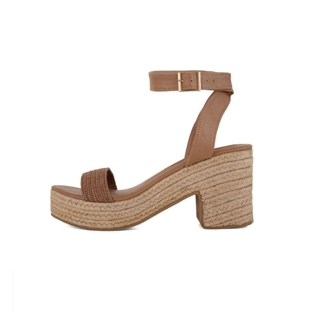 South Beach Nude Retro Platform Espadrilles - Franklins