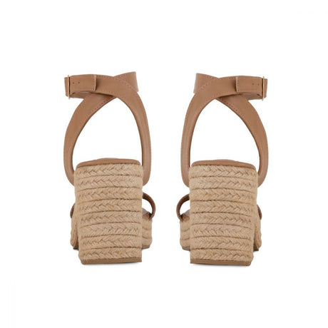 South Beach Nude Retro Platform Espadrilles - Franklins