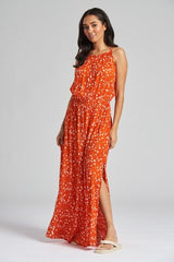 South Beach Red Spot Cami Maxi Dress - Franklins