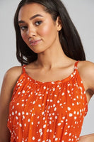 South Beach Red Spot Cami Maxi Dress - Franklins