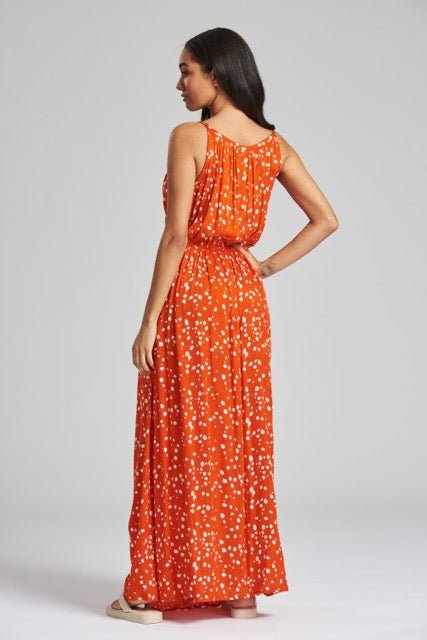 South Beach Red Spot Cami Maxi Dress - Franklins