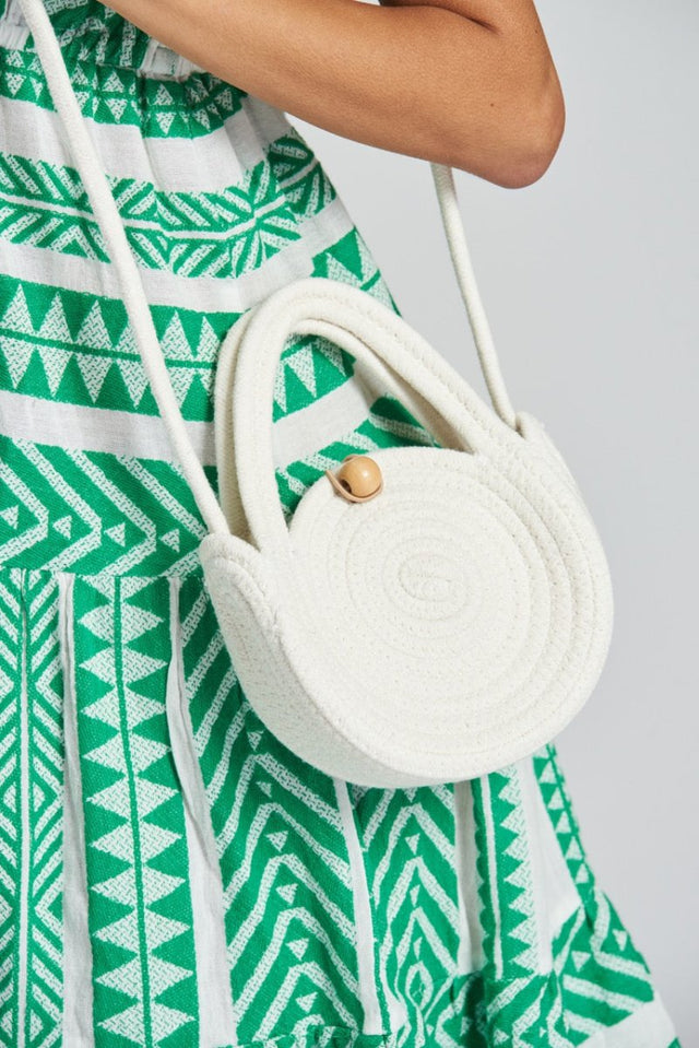 South Beach White Mini Rope Bag - Franklins