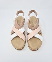 Sprox Pink & White Wedge Sandals - Franklins