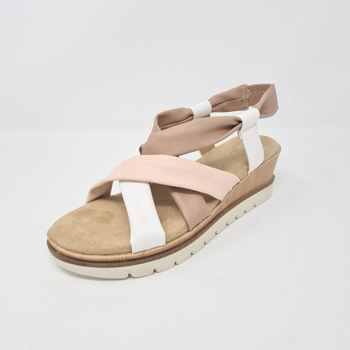 Sprox Pink & White Wedge Sandals - Franklins