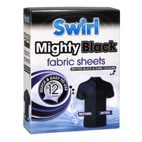 Swirl Mighty Black Fabric Sheets 12 Pack - Franklins