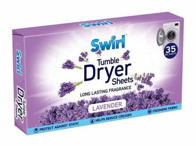 Swirl Tumble Dryer Sheets 35pk Lavender - Franklins
