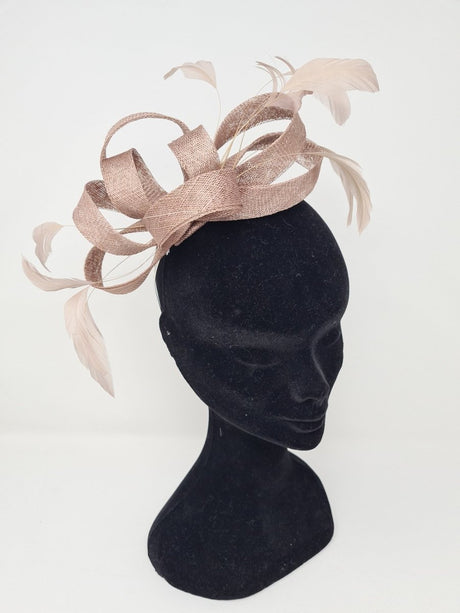 Taupe Loop Fascinator - Franklins