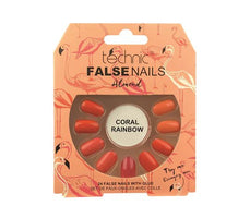 Technic False Nails Almond- Coral Rainbow - Franklins