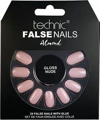 Technic False Nails Almond- Gloss Nude - Franklins