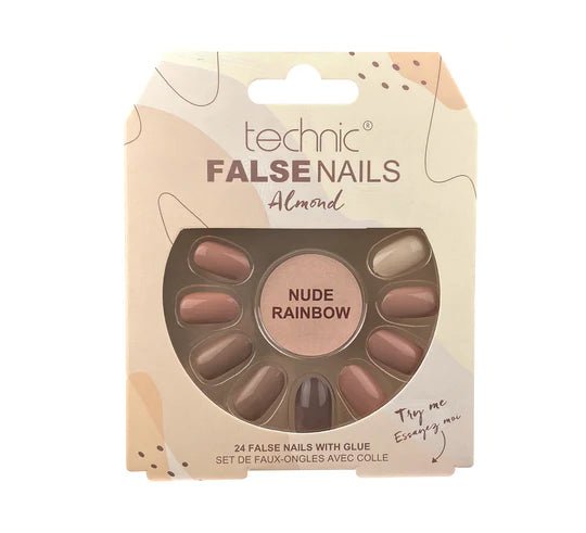 Technic False Nails Amond- Nude Rainbow - Franklins