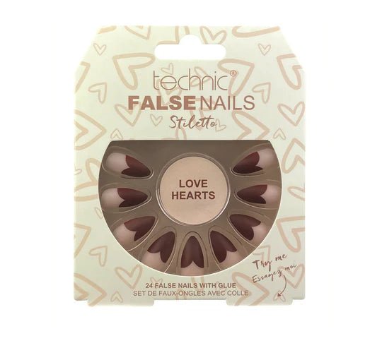 Technic False Nails Stiletto- Love Hearts - Franklins