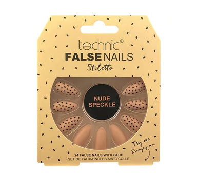 Technic False Nails Stiletto- Nude Speckle - Franklins