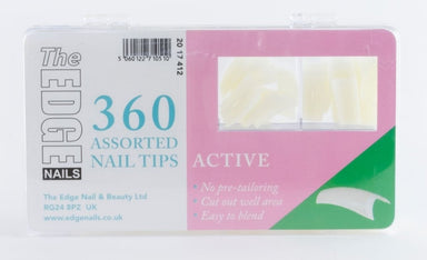 The Edge Active Nail Tips Box Of 360 Assorted Tips - Franklins