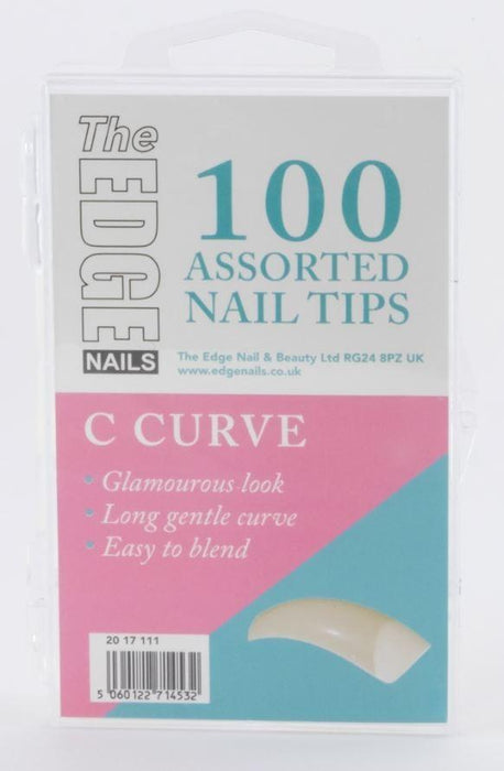 The Edge C Curve Nail Tips Box Of 100 Assorted Tips - Franklins