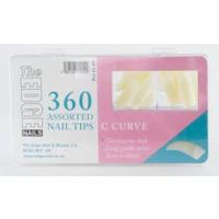 The Edge C Curved Nail Tips Box Of 360 Assorted Tips - Franklins