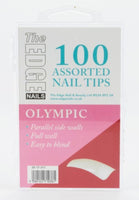 The Edge Olympic Nail Tips Box Of 100 Assorted Tips - Franklins
