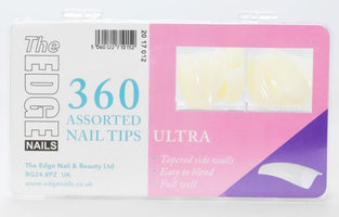 The Edge Ultra Nail Tips Box Of 360 Assorted Tips - Franklins