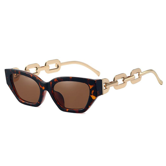 Tortoise Shell & Gold Mid Square Sunglasses - Franklins