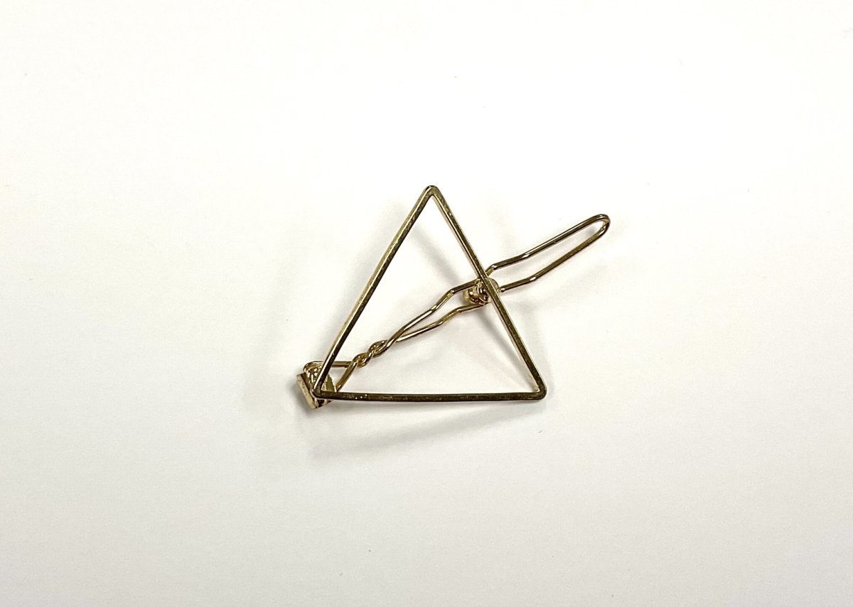 Triangle Gold Hair Slide - Franklins