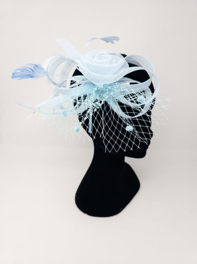 Turquoise Blue Flower Loop Hairband Fascinator - Franklins