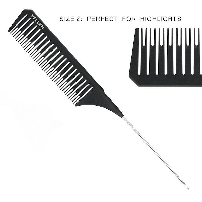 Vellen Hair Pemium Tail Comb Set Black Trio - Franklins