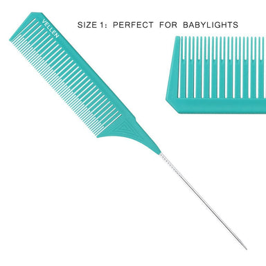 9 Pcs Hair Parting Comb Rat Tail Comb Set- 2 Pieces Braiding Comb Styling  Comb 1