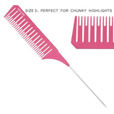 Vellen Hair Pemium Tail Comb Set Pink Trio - Franklins