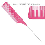 Vellen Hair Pemium Tail Comb Set Pink Trio - Franklins