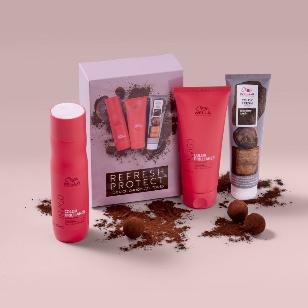 Wella Refresh & Protect Hair Care Set For Rich Chocolate Tones - Franklins