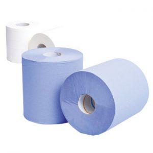 White Centrefeed 2ply White Paper Roll Case Of 6 - Franklins