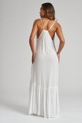 White Crinkle Cami Maxi Dress - Franklins