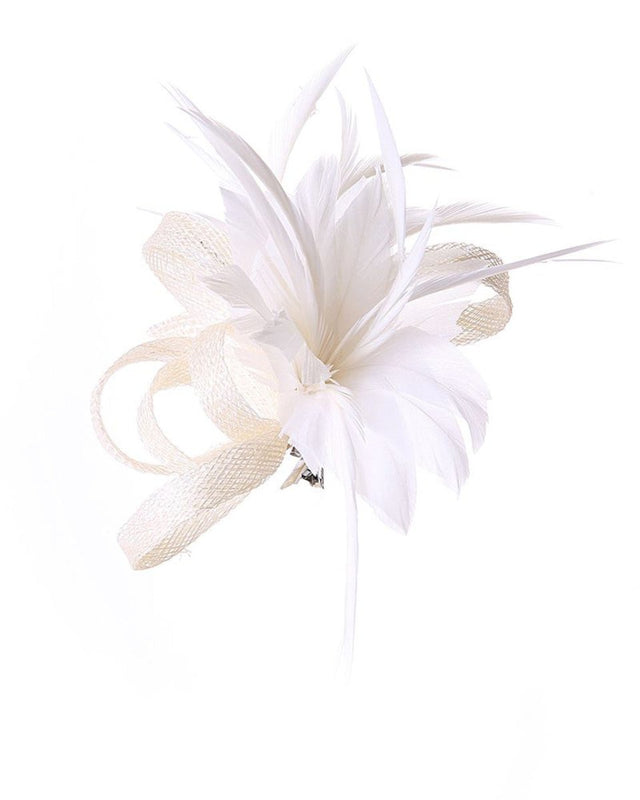 White Feather Slide Hair Clip - Franklins