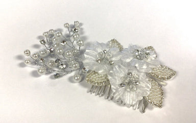 White Floral Hair Comb - Franklins