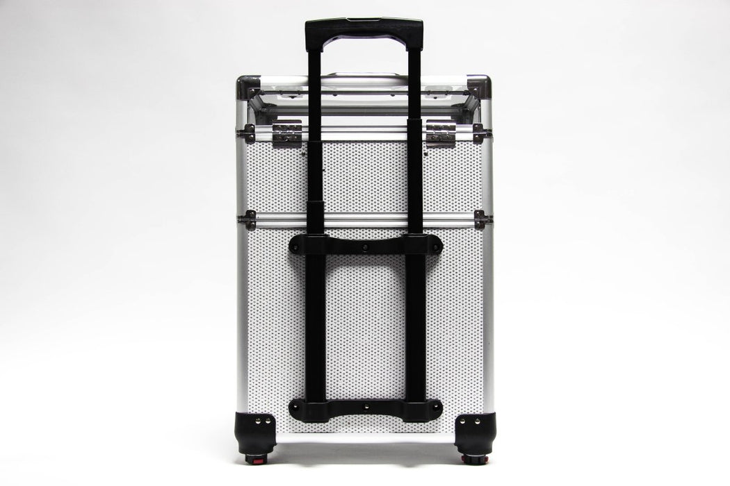 White Glitter Equipment Trolley Case - Franklins