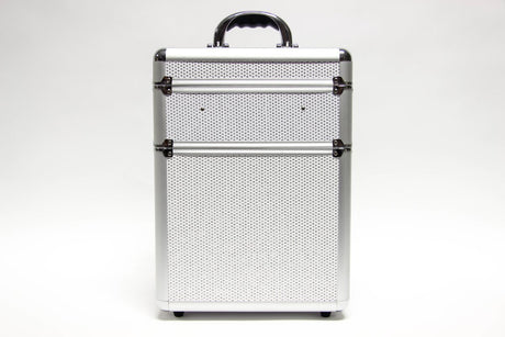 White Glitter Makeup / Hairdressing Case with trolley - TC3148R - Franklins