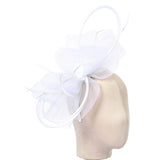 White Looped Feather Hairband Fascinator - Franklins