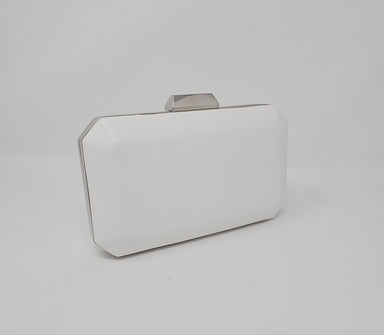 White Shimmer Glitter Clutch Bag - Franklins