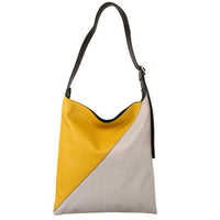 Yellow & Silver Colour Block Shoulder Bag - Franklins