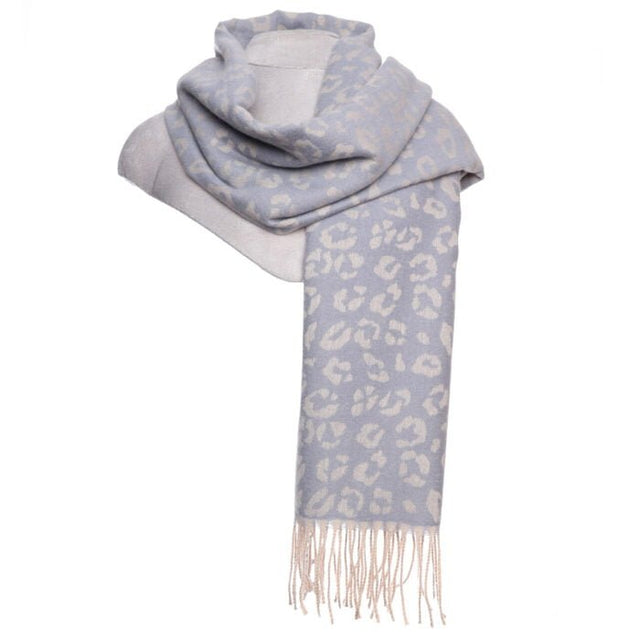 Zelly Blue Animal Print Pashmina Scarf - Franklins