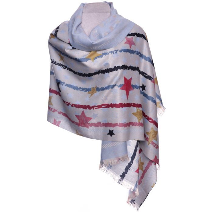 Zelly Blue Stars & Stripes Pashmina Scarf - Franklins