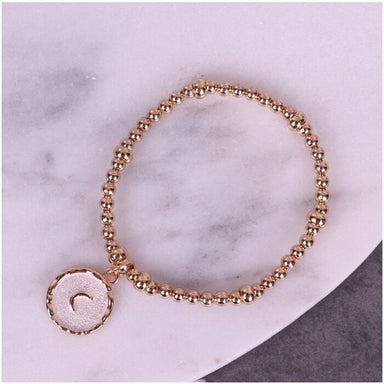 Zelly Gold And Cream Moon Beaded Bracelet - Franklins