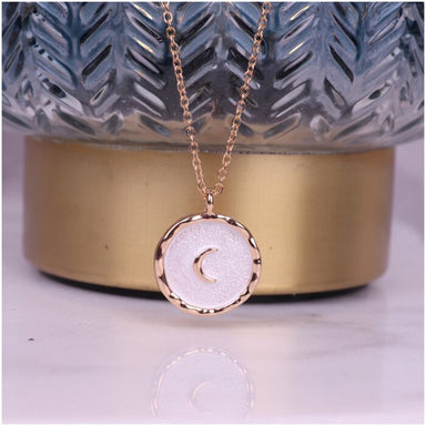 Zelly Gold Moon Cream Chain Necklace - Franklins