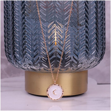 Zelly Gold Moon Cream Chain Necklace - Franklins