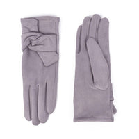 Zelly Light Grey Cross Tie Gloves - Franklins