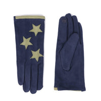 Zelly Navy & Lime Star Trim Gloves - Franklins