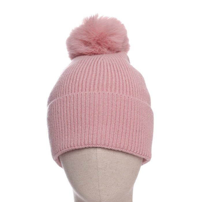Zelly Pink Star Studded Super Soft Pom-Pom Hat - Franklins