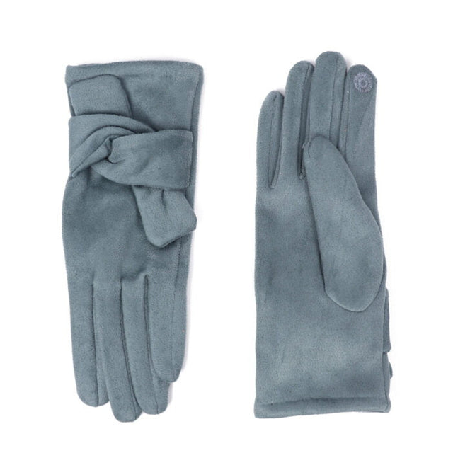 Zelly Slate Green Cross Tie Gloves - Franklins