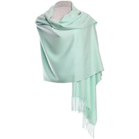 Zelly Teal Green Pashmina Scarf With Pin - Franklins